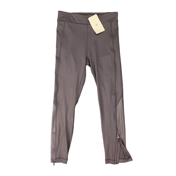 Fabletics Spin Leggings Womens L Large Mauve High Waisted UltraCool Zipper Ankle - Picture 1 of 16